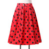 Skirts Womens Fashion Floral Print Pleated Retro Vintage 50s Skirts Pinup 60s Cotton Summer Rockabilly High Waist Women Skirt