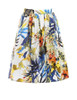 Skirts Womens Fashion Floral Print Pleated Retro Vintage 50s Skirts Pinup 60s Cotton Summer Rockabilly High Waist Women Skirt