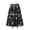Skirts Womens Fashion Floral Print Pleated Retro Vintage 50s Skirts Pinup 60s Cotton Summer Rockabilly High Waist Women Skirt