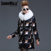 skinnwille fashion women's 2017 medium-long down coat winter jacket women womens winter jackets and coats winter jacketfur coat