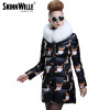 skinnwille fashion women's 2017 medium-long down coat winter jacket women womens winter jackets and coats winter jacketfur coat
