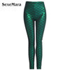 Size S-XXL Summer Style Black Simulation Mermaid Fashion Women Leggings Pants Sexy Digital Print Colorful Trousers Gift 95ZQ9