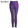 Size S-XXL Summer Style Black Simulation Mermaid Fashion Women Leggings Pants Sexy Digital Print Colorful Trousers Gift 95ZQ9