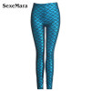 Size S-XXL Summer Style Black Simulation Mermaid Fashion Women Leggings Pants Sexy Digital Print Colorful Trousers Gift 95ZQ9
