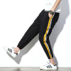 Size M-5XL Summer Men Thin Fashion Casual Pant Stripe Splice Male Fashion Harem Pant Jogger Sweatpant Ankle Length Trousers