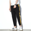 Size M-5XL Summer Men Thin Fashion Casual Pant Stripe Splice Male Fashion Harem Pant Jogger Sweatpant Ankle Length Trousers