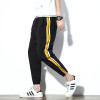 Size M-5XL Summer Men Thin Fashion Casual Pant Stripe Splice Male Fashion Harem Pant Jogger Sweatpant Ankle Length Trousers