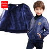 Size 90-170 Kids Tops Pu Fleece Leather Childrens Winter Jackets For Baby Boys Black Cool Outerwear Children's Pu Leather Coat