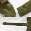2017 Jacket Men Thick Warm Winter Down Coat Fur Collar Army Green Hooded Parkas Plus Size Long Cotton Coat Lovers Outwear BN1441