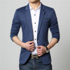 2017 New Slim Fit Mens Casual Jacket Single Button Cotton Blazer Jacket Men Classic Gray Mens Suit Jacket Patchwork Coat Men 6XL