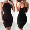 2017 New Sexy Women Ladies Mini Dress Back Velvet Bodycon Strappy Dress Winter Bodycon Party Club Dresses Vestidos Clothing