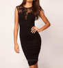 2017 New Sexy Women Floral Slim Fit  Bodycon Party Clubwear Evening Mini Dress Lace Stretch Dress