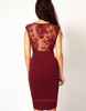 2017 New Sexy Women Floral Slim Fit  Bodycon Party Clubwear Evening Mini Dress Lace Stretch Dress