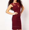 2017 New Sexy Women Floral Slim Fit  Bodycon Party Clubwear Evening Mini Dress Lace Stretch Dress