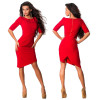 2017 New Sexy Summer Women Dress Bodycon Half Sleeve O-neck knee-length Elegant Pencil dress Red Black OL dresses Plus Size