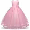 2017 new Retail Lace Flower Girl Dress Children Kids Beautiful Wedding Party Dress Girl Formal Party Pageant Long Princess Dress