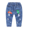 2017 Fashion Girls Denim Pants Spring Boys Jeans Pants Kid Clothing Girl Trousers Fall Children Jean Pants Cartoon Patchwork