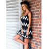 2017 Fashion European Style Plus Size Casual Women Beach Dresses Sleeveless Strap O Neck Backless Mini Chiffon Dress Women
