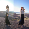 2017 Fashion Design High Waist Women's Chiffon Long Pants Solid Color Loose Women Wide Pants Lady's Trousers All Match Clothes