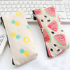 2017 Fashion Cute Fruits Canvas Stationery Pencil Pen Case Cosmetic Makeup Bag Zipper Pouch Case