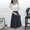 2017 Fashion Corduroy Autumn Winter Casual Skirt High Waist Hepburn Style Vintage Skirt Women Casual Midi Pleated Skirts Belt