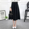 2017 Fashion Corduroy Autumn Winter Casual Skirt High Waist Hepburn Style Vintage Skirt Women Casual Midi Pleated Skirts Belt