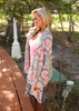 2017 Fashion Collarless Kimono Cardigan Long Sleeve Poncho Pink Grey Sweaters Tribal Print Asymmetrical Cardigan Women Tops B35