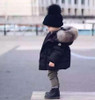 2017 Fashion Children's duck down Outerwear&amp;Coats Winter long model warm Boys Down jackets fur coats Warm baby boy down jacket