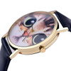 2017 Brand Fashion Womens Watch Cat Pattern Leather Band Analog Quartz Vogue Wrist Watch Casual Wristwatches Relogio 5 Colors