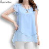 Soperwillton 2017 New Summer Women Blouse Loose Shirt O-Neck Chiffon Blouse Female Short Sleeve Blouse Plus Size 5XL Shirts D378 Soperwillton 2017 New Summer Women Blouse Loose Shirt O-Neck Chiffon Blouse Female Short Sleeve Blouse Plus Size 5XL Shirts D378
