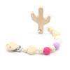 Soother clips Baby dummy Baby pacifier clip Baby teething toys wooden beads Cartoon chewable toy baby shower gifts