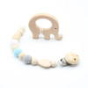 Soother clips Baby dummy Baby pacifier clip Baby teething toys wooden beads Cartoon chewable toy baby shower gifts