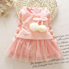 2016 Newborn Baby Girls Dress Knit Tops Lace Bowknot Dresses Kids Autumn Spring Clothing 0-24M 2016 Newborn Baby Girls Dress Knit Tops Lace Bowknot Dresses Kids Autumn Spring Clothing 0-24M