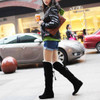 2016 New Womens Thigh High Boots Stretch Over The Knee Suede Leather Boots 35-43 Flat Heels Shoes Woman Winter Boots Botas