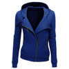 2016 New Women Sweatshirts Solid Color Hooded Jacket Long Sleeve Women's Hoodie Zipper Fall Winter Women Coat