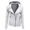 2016 New Women Sweatshirts Solid Color Hooded Jacket Long Sleeve Women's Hoodie Zipper Fall Winter Women Coat
