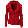 2016 New Women Sweatshirts Solid Color Hooded Jacket Long Sleeve Women's Hoodie Zipper Fall Winter Women Coat