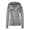2016 New Women Sweatshirts Solid Color Hooded Jacket Long Sleeve Women's Hoodie Zipper Fall Winter Women Coat