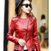 2016 New Women PU Leather Short Jacket Slim Spring Autumn Fashion Punk Outwear Long Sleeve Motorcycle Jackets Coat JL