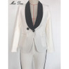 2016 new winter White Blazer Women Slim Blaser Double Breasted Design Blazer Feminino Female Suit Jacket & pants Women Work Wear
