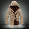 2017 Winter Military Army Style Solid Padded Parkas Fashion Warm Tooling Thick Overcoat Thick Hooded jacket Windbreaker 070202