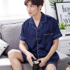 2017 winter men's pajamas sexy sleepwear male short sleeve shorts pajamas fashion men homewear sets