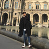 2017 Winter Men's new Korean style Woolen blends Overcoat Loose Coat Long length Youth Fashion casual keep warm Windbreaker