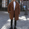 2017 Winter Men's new Korean style Woolen blends Overcoat Loose Coat Long length Youth Fashion casual keep warm Windbreaker