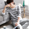 2017 winter men pajamas home clothing long sleeve warm pyjamas sleepwear male thicken cotton sleep lounge pyjama homme