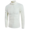 2017 Winter Male Solid Slim Fit Pullover Gray White Sweater Male Turtleneck Men Brand Knitted Warm Sweater Pull Homme Marque