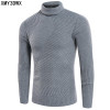 2017 Winter Male Solid Slim Fit Pullover Gray White Sweater Male Turtleneck Men Brand Knitted Warm Sweater Pull Homme Marque