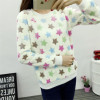 2017 winter Keep warm Fashion Strawberry fruit stripes Harajuku Colored little stars sweater Women high quality Flannel pullover