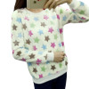 2017 winter Keep warm Fashion Strawberry fruit stripes Harajuku Colored little stars sweater Women high quality Flannel pullover