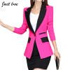 2017 Hot Fashion Korean Elegant One Button Business Suit Blazers OL Slim Patchwork Blazer Jackets Women's Suit